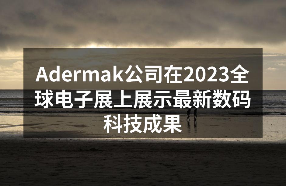 Adermak公司展台吸引了众多参观者